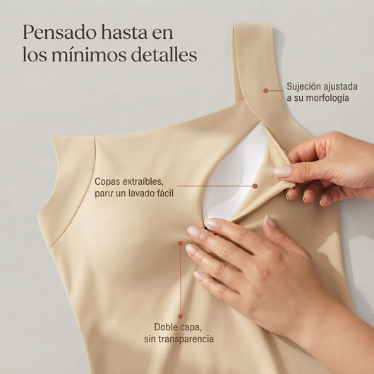 Camiseta de tirantes Confort de Carmen — con sujetador integrado
